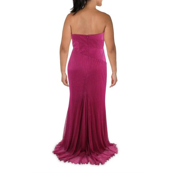 Rene Ruiz Collection Womens Pink Metallic Long Formal Evening Dress Gown NWT - Picture 2 of 2